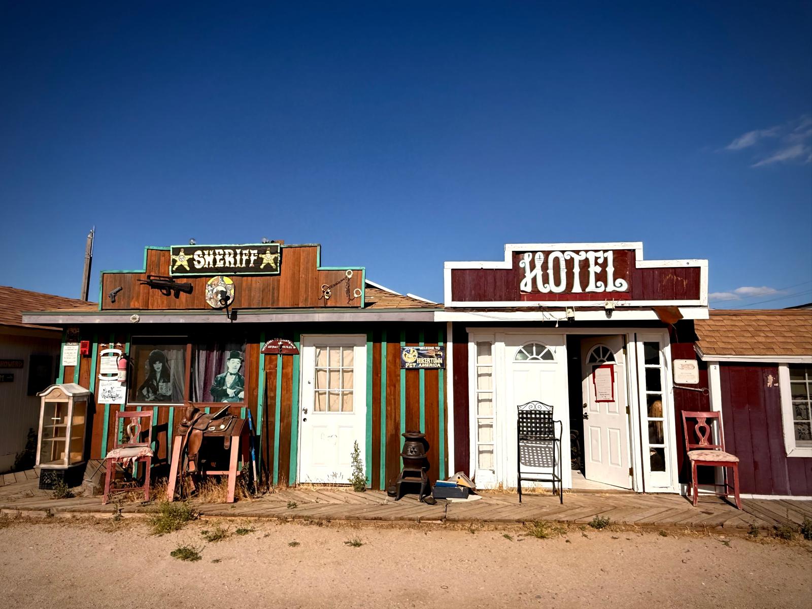 The sheriff office and hotel storefronts